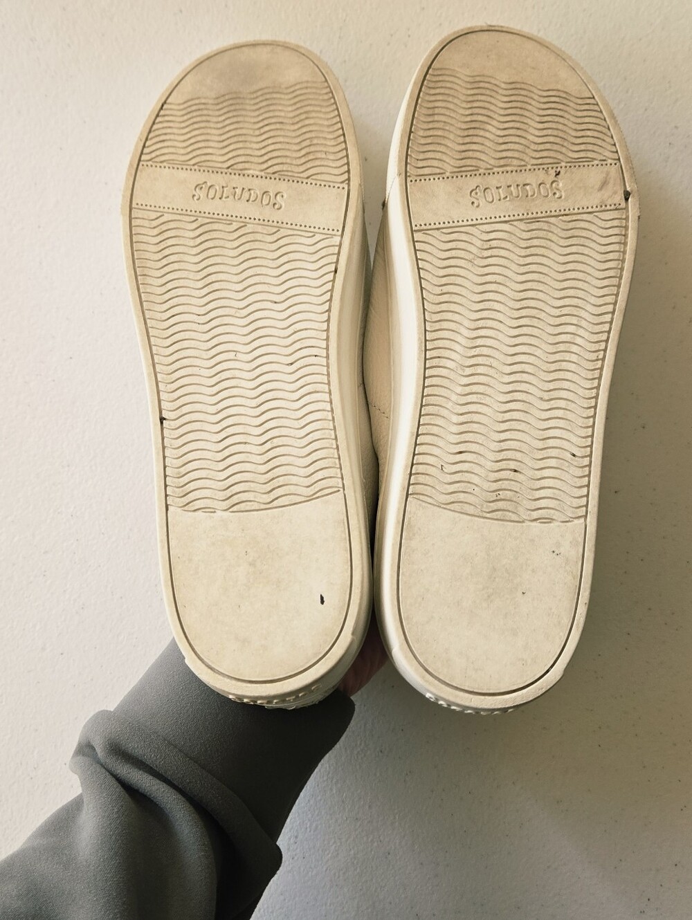 Soludos Womens White Leather Sneaker Shoes Sz 9 - Picture 5 of 6
